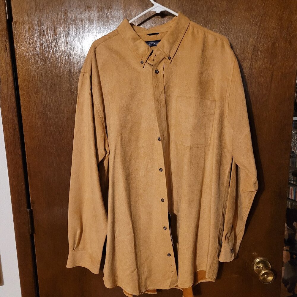 Faux suede shirt